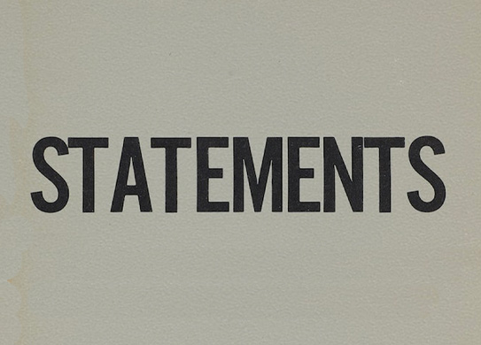 statements (after Lawrence Weiner)