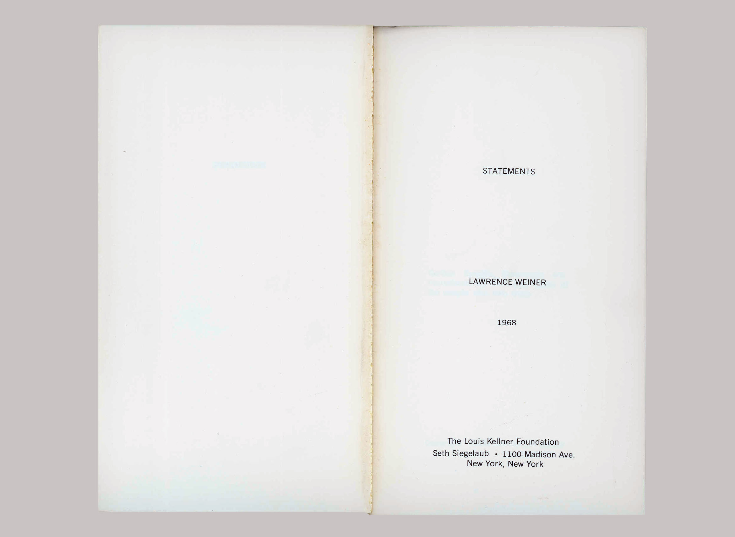 Title page of Statements, 1968